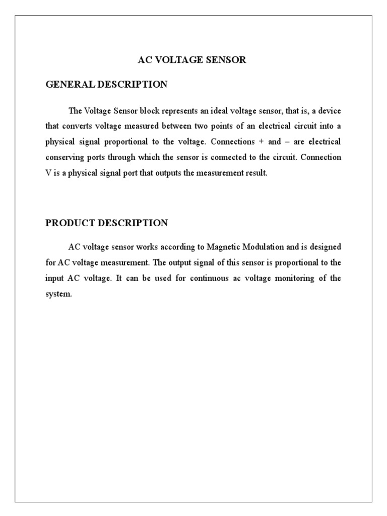 Ac Voltage Sensor PDF