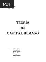 Teoría Del Capital Humano - Schultz | PDF | Capital humano | Capital