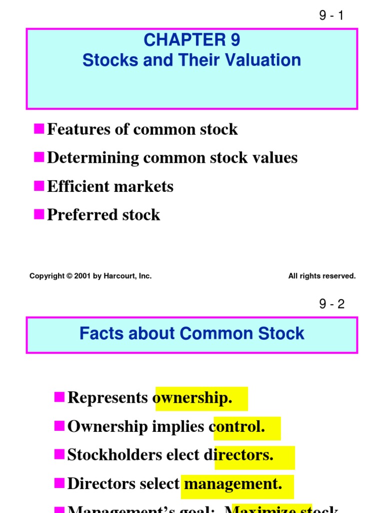 Stocks And Their Valuation PDF Free Cash Flow Stocks
