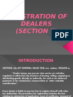 Registeration of Dealers