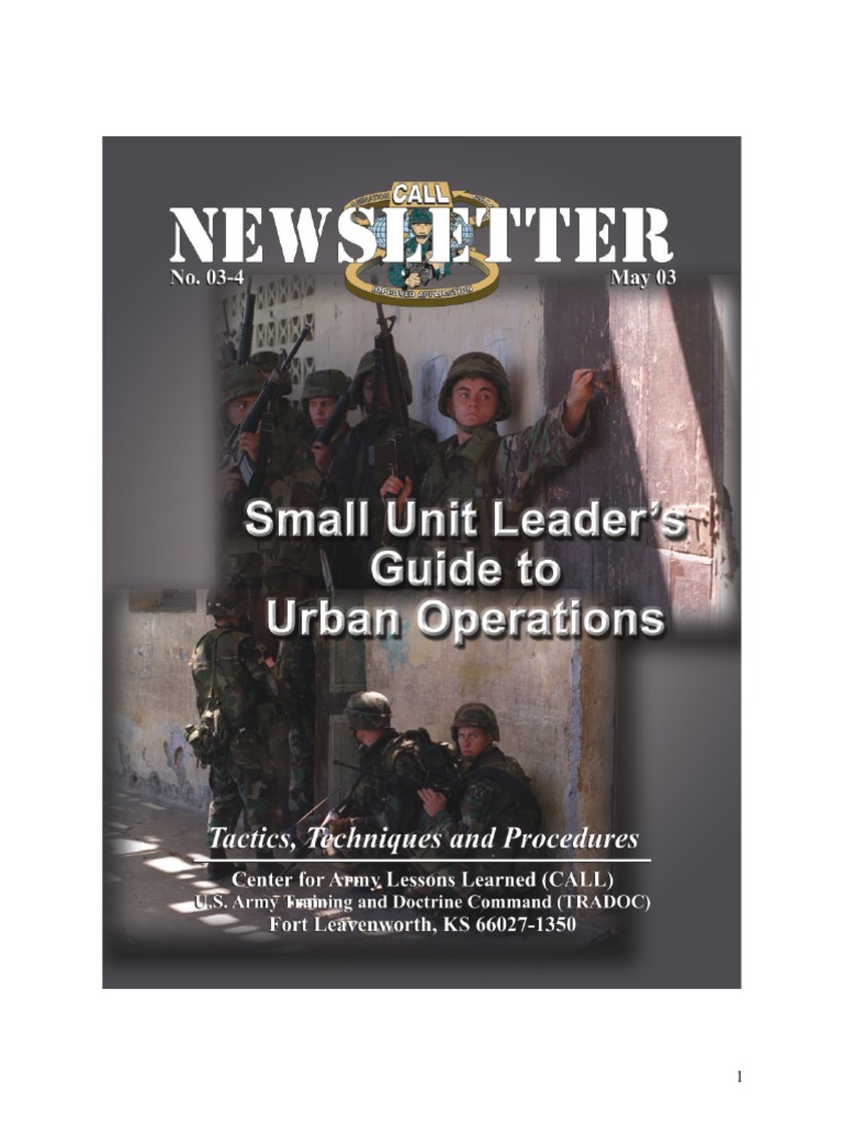 Urban Operations | PDF | Urban Warfare | Artillery