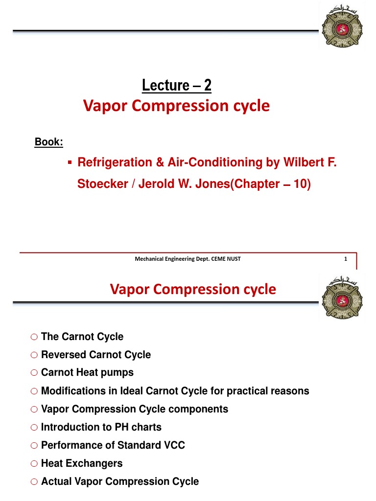 Vapor Compression Cycle Refrigeration & AirConditioning by Wilbert F