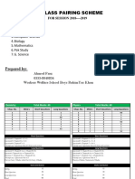 Paring Scheme 9th(2018 2019)