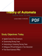 Automata Theory 15-05-2013
