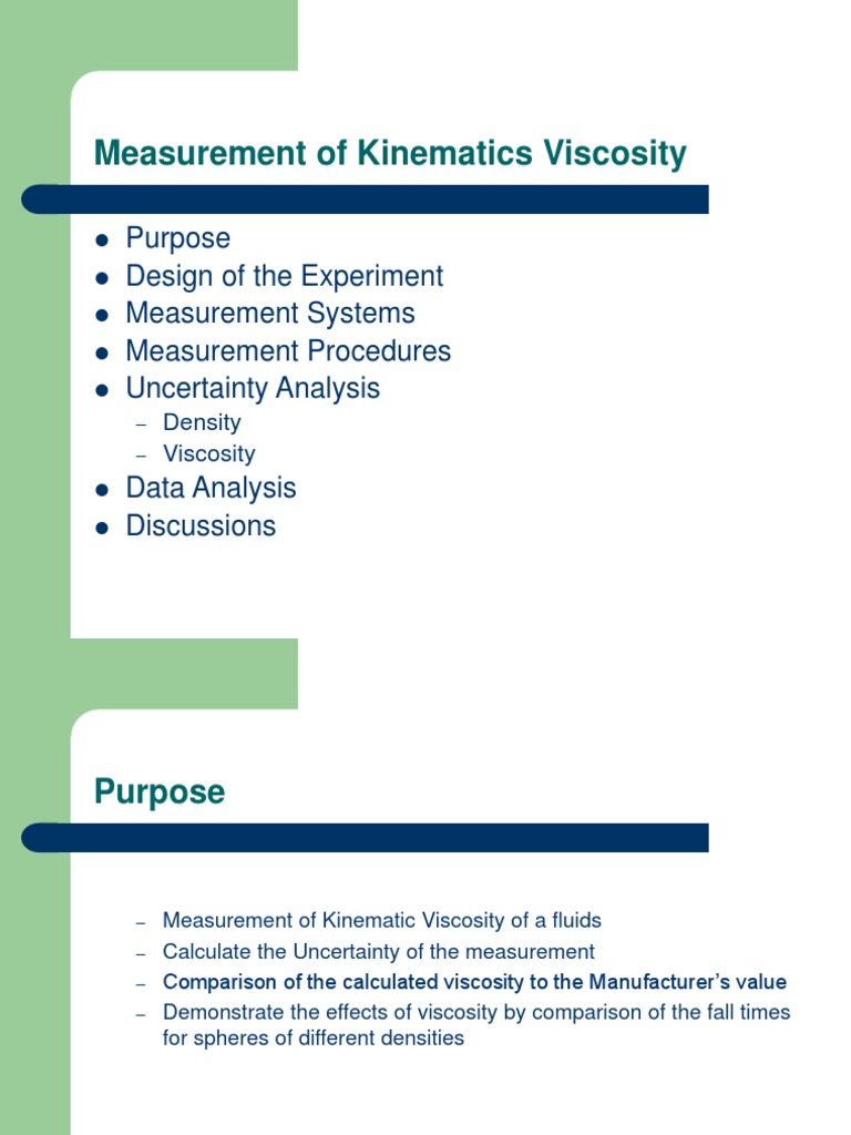 Kinematic Viscosity Measurement Techniques | PDF | Viscosity | Fluid ...