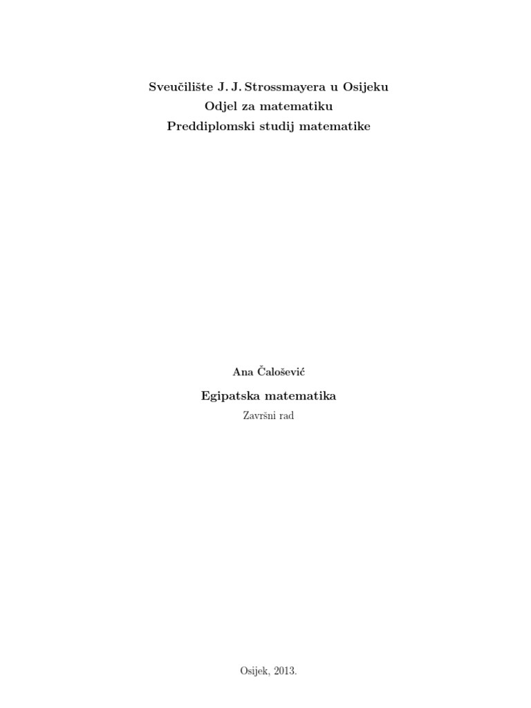 Egipatska Matematika PDF | PDF, image size:768x1024