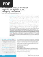 A Comparison of Acute Treatment Regimens For Migraine in The Emergency Department