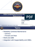 RCM Establishing Preventive Maintenance Requirements