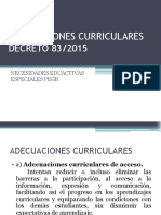 Adecuaciones Curriculares Decreto 83