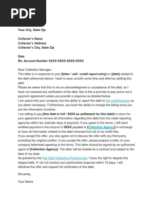 Pay for Delete Letter