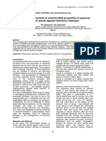 Preliminary Assessment of Antimicrobial Properties of Aqueous Extract of Plants Against Infectious Diseases PDF