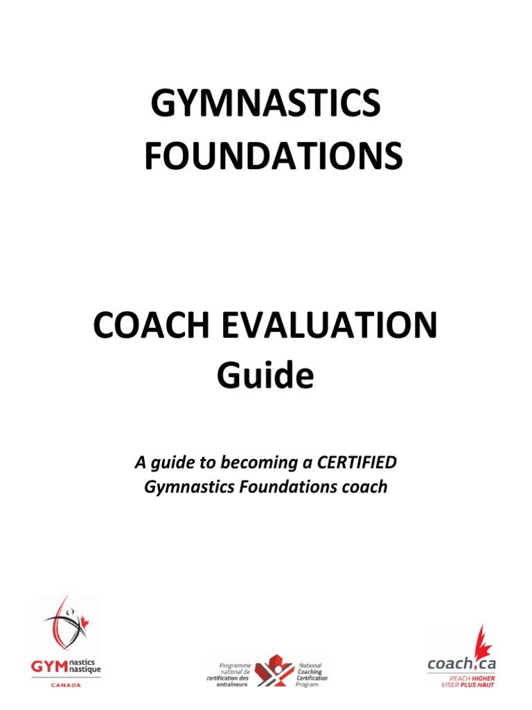 Gymnastics Foundations Coach Evaluation Guide PDF Expert Gymnastics