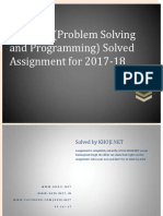 MCS-011 (Problem Solving and Programming) Solved Assignment For 2017-18