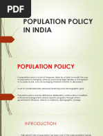 Population Policy in India