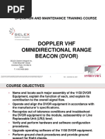 Doppler VHF Omnidirectional Range Beacon (Dvor) : Operation and Maintenance Training Course