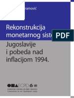 2007 - AVRAMOVIĆ - Rekonstrukcija Monetarnog Sistema Jugoslavije I Pobeda Nad Inflacijom 1994 PDF