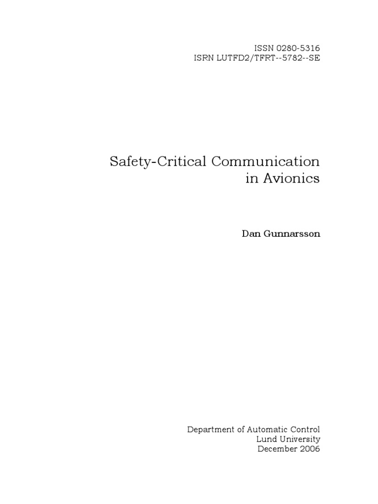 Safety Critical Communication | PDF | Electromagnetic Compatibility ...