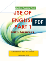 First Use of English Part 1 With Answers