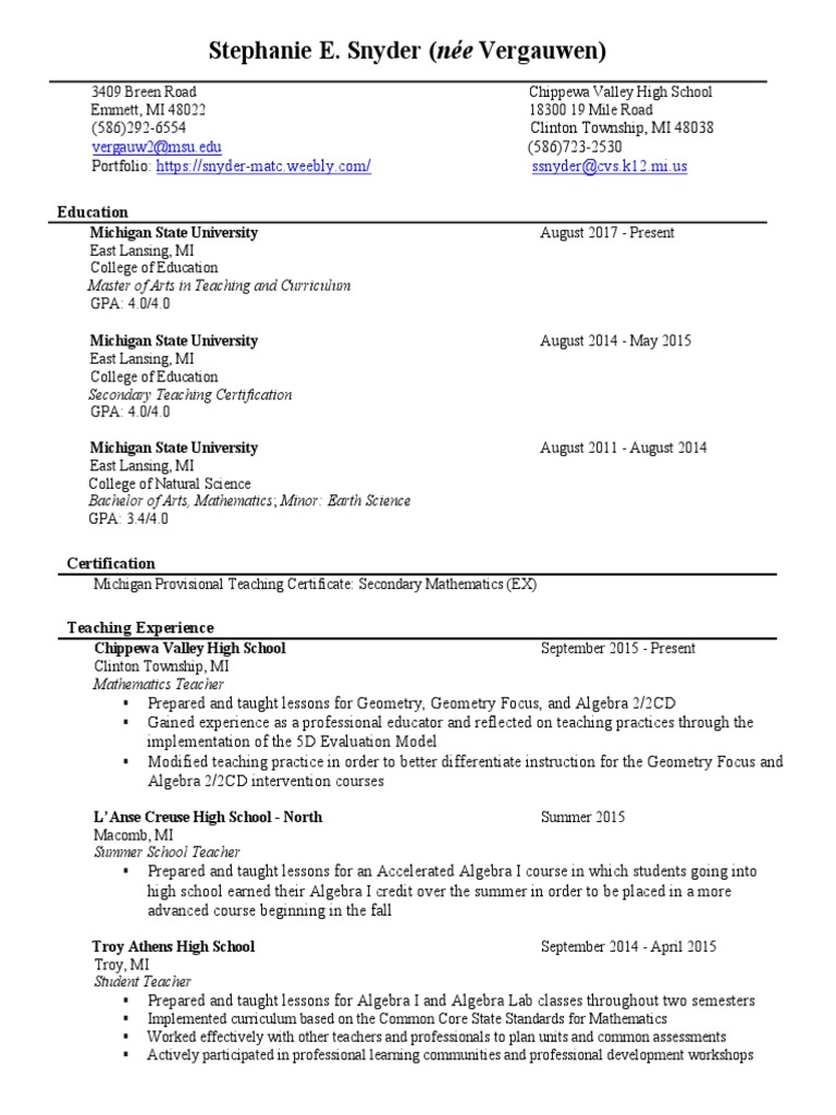 Alternative Route To Michigan Certification Or Endorsement