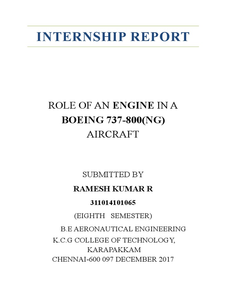 Ramesh Report On Engine | PDF | Turbine | Bearing (Mechanical)