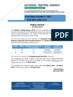 Ugc National Eligibilty Test (UGC-NET) JUNE, 2019