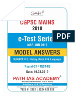 2019.03.16 - CGPSC - Mains - Model Ans. - Lan (Hindi+cg.) +CG History - (E)