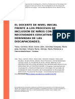 Talou, Carmen, Borzi, Sonia Lilian, S (..) (2010) - El Docente de Nivel Inicial Frente A Los Procesos de Inclusion de Ninos Con Necesidade (..)