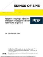 Proceedings of Spie: Fracture Imaging and Saline Tracer Detection by Crosshole Borehole Radar Data Migration