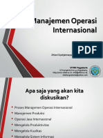 Pertemuan 11 Manajemen Operasi Internasional
