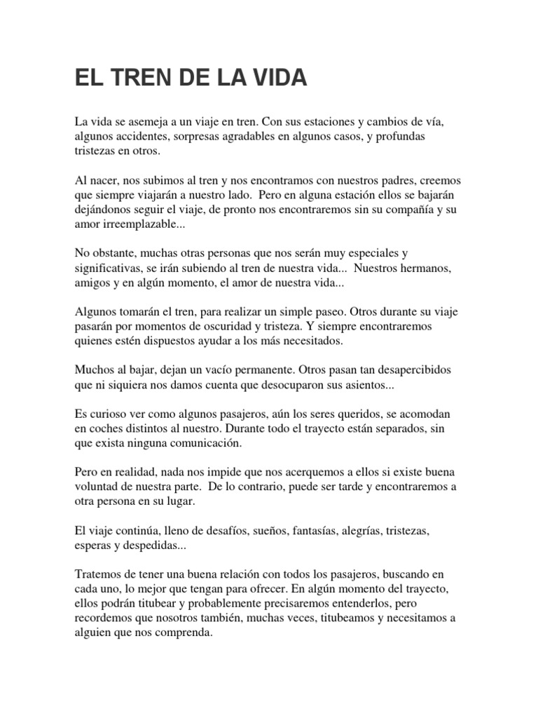El Tren de La Vida | PDF | Familia | Amor, image size:768x1024