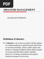 Lesson 5 - Disaster Management