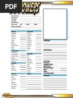 F.a.T.a.L. Character Sheet V 1.0 | PDF | Mathematics