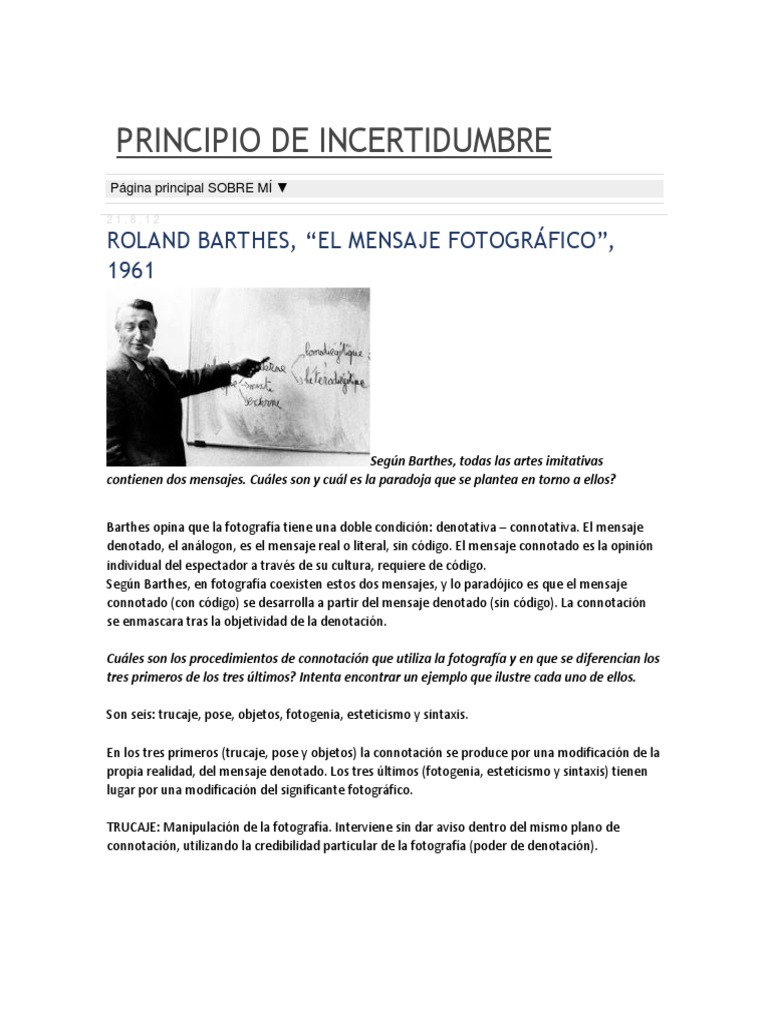 Barthes | PDF | Connotación