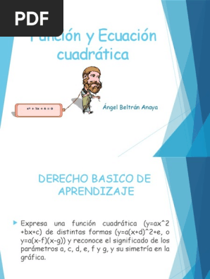 Funcion Cuadratica Pdf Funcion Matematicas Ensenanza De Matematica