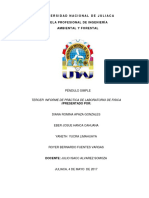 Informe de Fisica Pendulo Simple