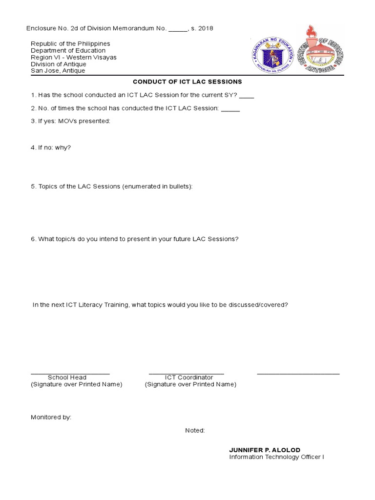 ICT LAC Session Report Template | PDF | Games & Activities | Computers
