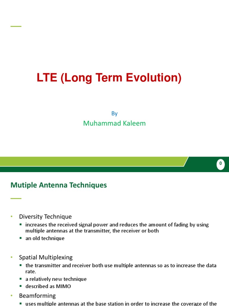 Lte Mimo | Mimo | Telecommunications Engineering