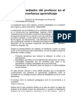 El Papel Mediador Del Profesor en El Proceso Enseñanza Aprendizaje