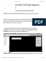 01. Tutorial AutoCAD Civil 3D Import Data Survey