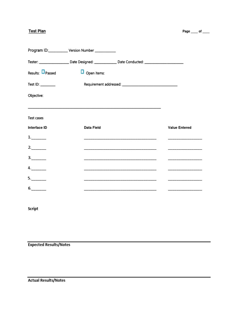 Program ID: Test Plan | PDF | Information Technology | Computing