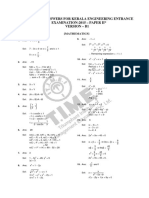 SOLUTIONS FOR KERALA ENGINEERING ENTRANCE EXAM