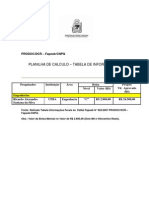 PLANILHA DE CALCULO