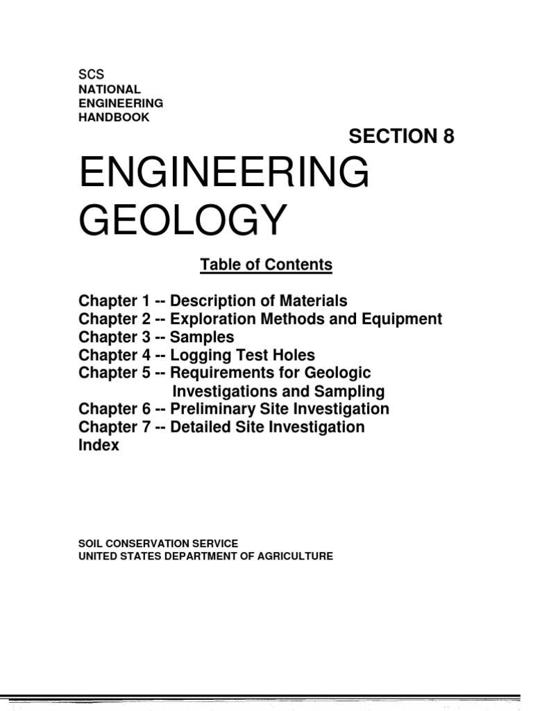 Engineering Geology Handbook Overview | PDF | Clay Minerals | Minerals