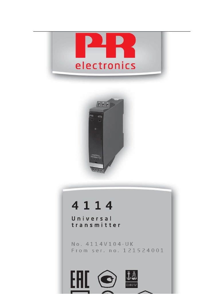 PR Electronics 4114 PDF Sensor Electronics