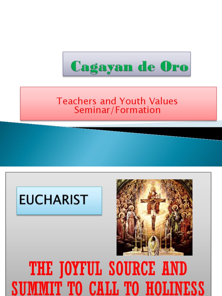 Teachers and Youth Values Seminar/Formation | PDF | Catholic Church ...