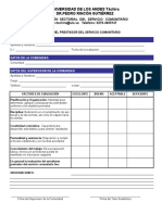 Evaluación Servicio Comunitario ULA Táchira