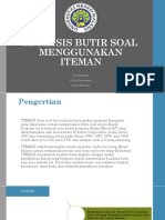 Analisis Butir Soal Dengan Menggunakan ITEMAN