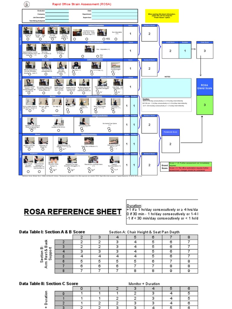 ROSA: Office Ergonomic Assessment | PDF | Chair