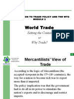 World Trade: Setting The Context or Why Trade?