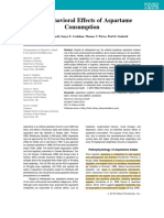 Neurobehavioral Effects of Aspartame Consumption